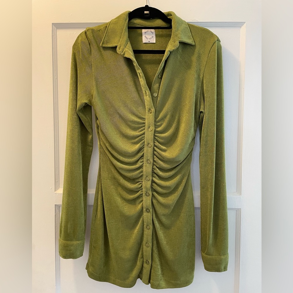 With Jean Green Slinky Dress